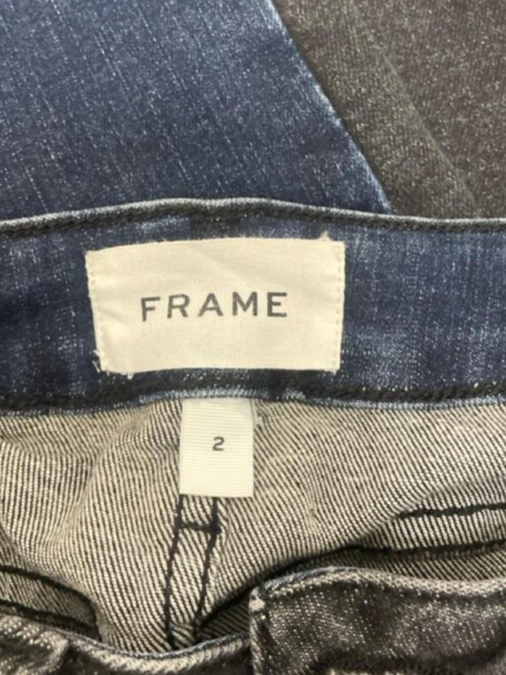 Frame Denim Skinny JeansBlue Black Two Tone Colorblock Size 2 - Picture 6 of 7